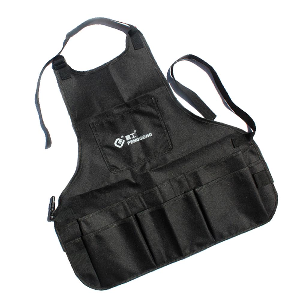 4 Colors Multifunction Auto Repair Work Bags Construction Aprons Black