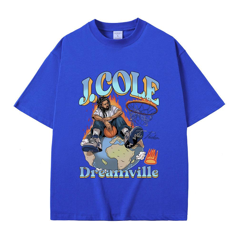 Best Famous Rapper J. Cole The Fader Dreamville Graphics Tshirt Men Women's Hip Hop Vintage Tees Male Fashion Oversized T-shirt