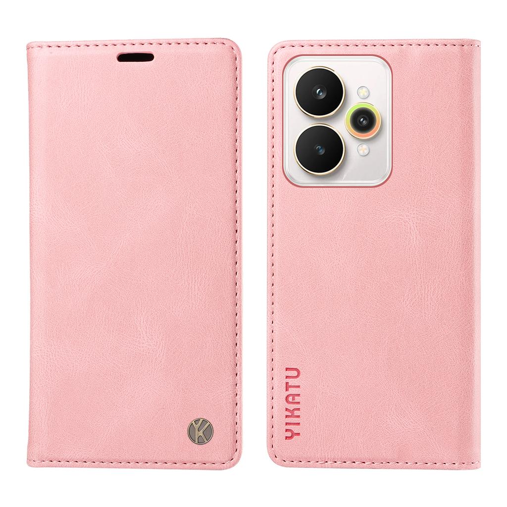 For Realme 15 Pro 5G/Realme 15 5G Leather Cover YIKATU YK-004 Skin-Touch Wallet Phone Cases