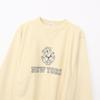 Champion Long Sleeve Cotton USA 10oz Fleece with Graphic Print and Reverse Crew Men's Sweatshirt, 100% Weave® Neck, Cream, C3-B013