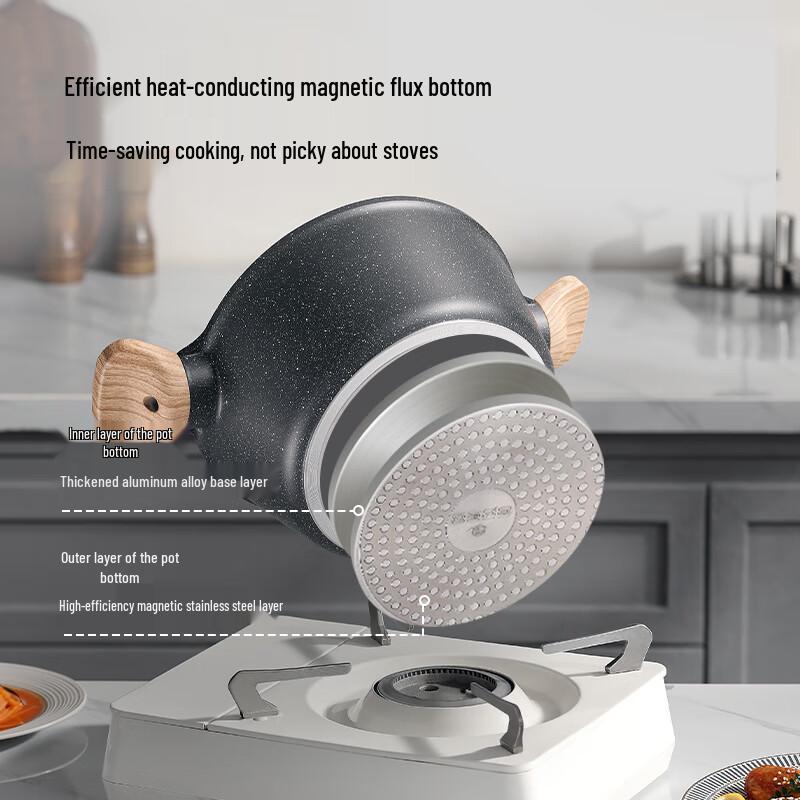 Jingdong Zao Universal Non-stick Soup Pot with Steamer