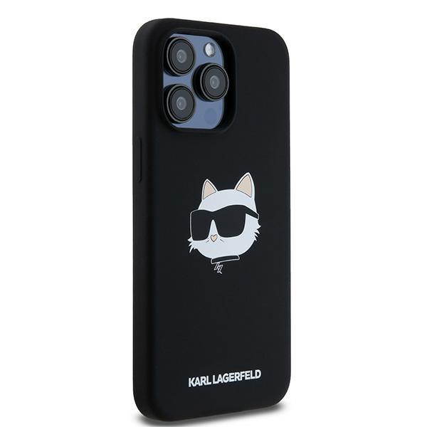 Karl Lagerfeld Klhmp15Xschpplk Iphone 15 Pro Max 6.7 Czarny/Black Hardcase Silicone Choupette Head Magsafe