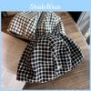 Clashing Grid Color Artistic Vintage Beret Hat Geometric Elements Spring Women
