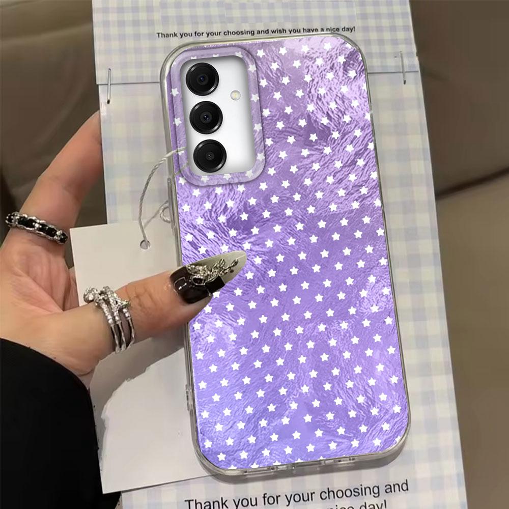 Gradient Colorful Stars Gilr Phone Case for Samsung Galaxy A55 A07 A17 A56 A36 A26 A16 A53 A06 A14 A24 A34 A54 A15 A25 A35 Cover