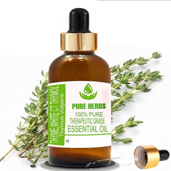 

Pure Herbs Thyme White ct. Linalool (Thymus vulgaris) Pure & Natural Therapeutic Grade Essential Oil Glass 5 ml