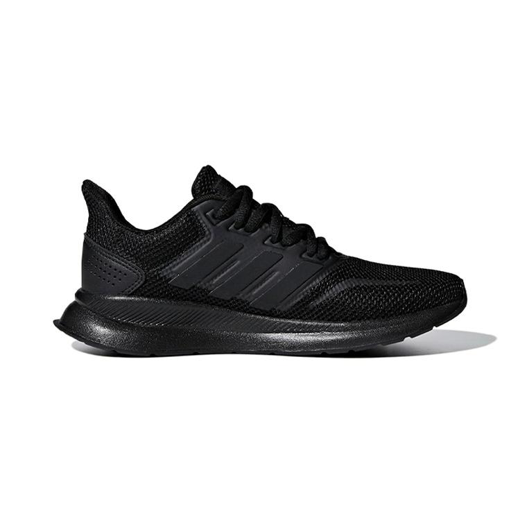 Adidas Neo Runfalcon 1.0 K Slip Resistant Low top Kids' Running Shoes Pure Black Kids' F36549