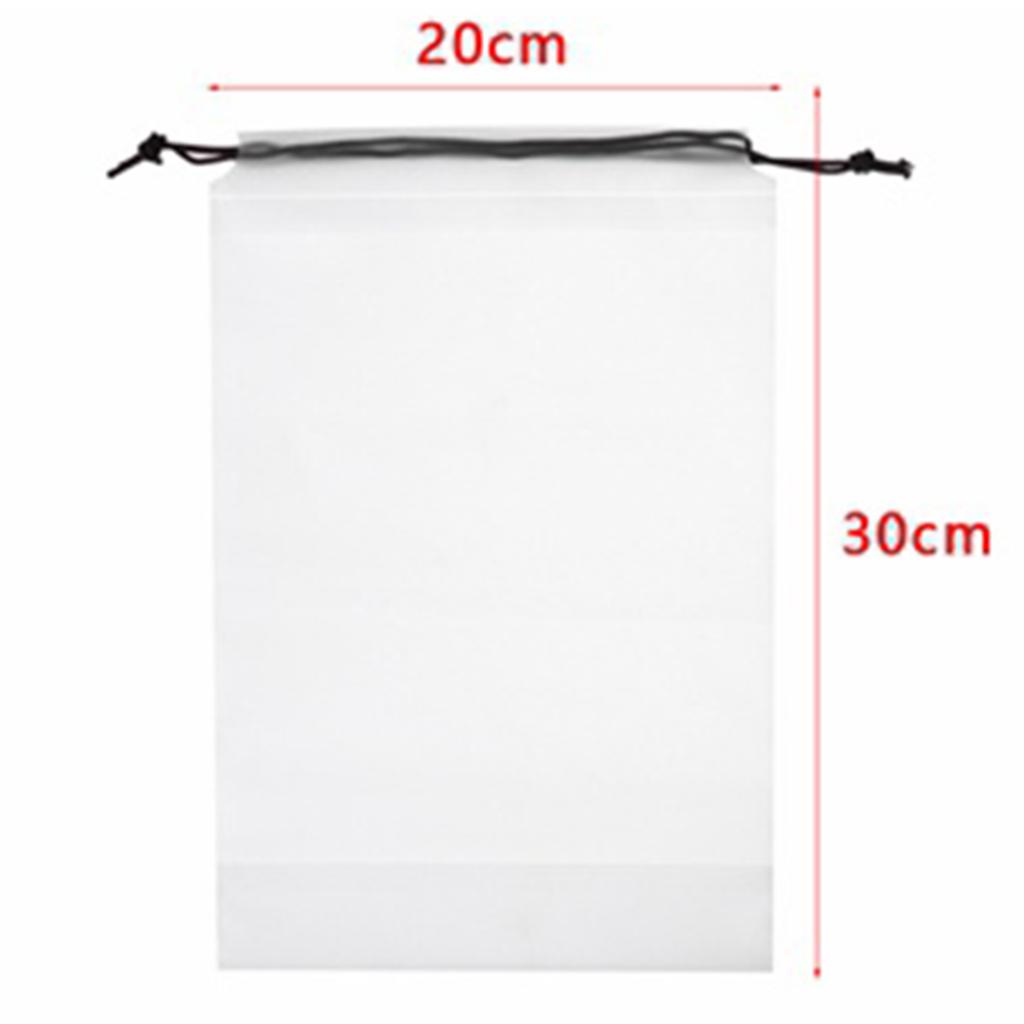 1Pc Transparent Pocket Drawstring Storage Bag for Travel Shoe Towel Organizer Bag Matte Dustproof Waterproof Grocery Storage Bag