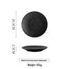 Nordic Style Large Frosted Stone Texture Ceramic Steak Plate - Round, Shallow, Light Luxury Design