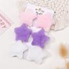 6Pcs New Cute Five-pointed Star Solid Color Plush Hair Clip air Ring Hair Clips for Kids Fashion Headdress Baby Hair Accessories