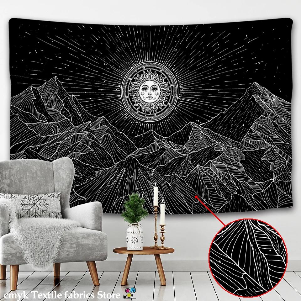 Celestial Sun and Moon Tapestry  Mystical Art for Living Room Decor Boho Style Enhance Your Space with Cosmic Vibes
