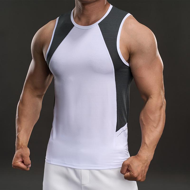 Muscle Summer New American Style Casual Short-sleeved T-shirt Fashionable Outdoor Sports Slim Elastic Fitness T-shirt