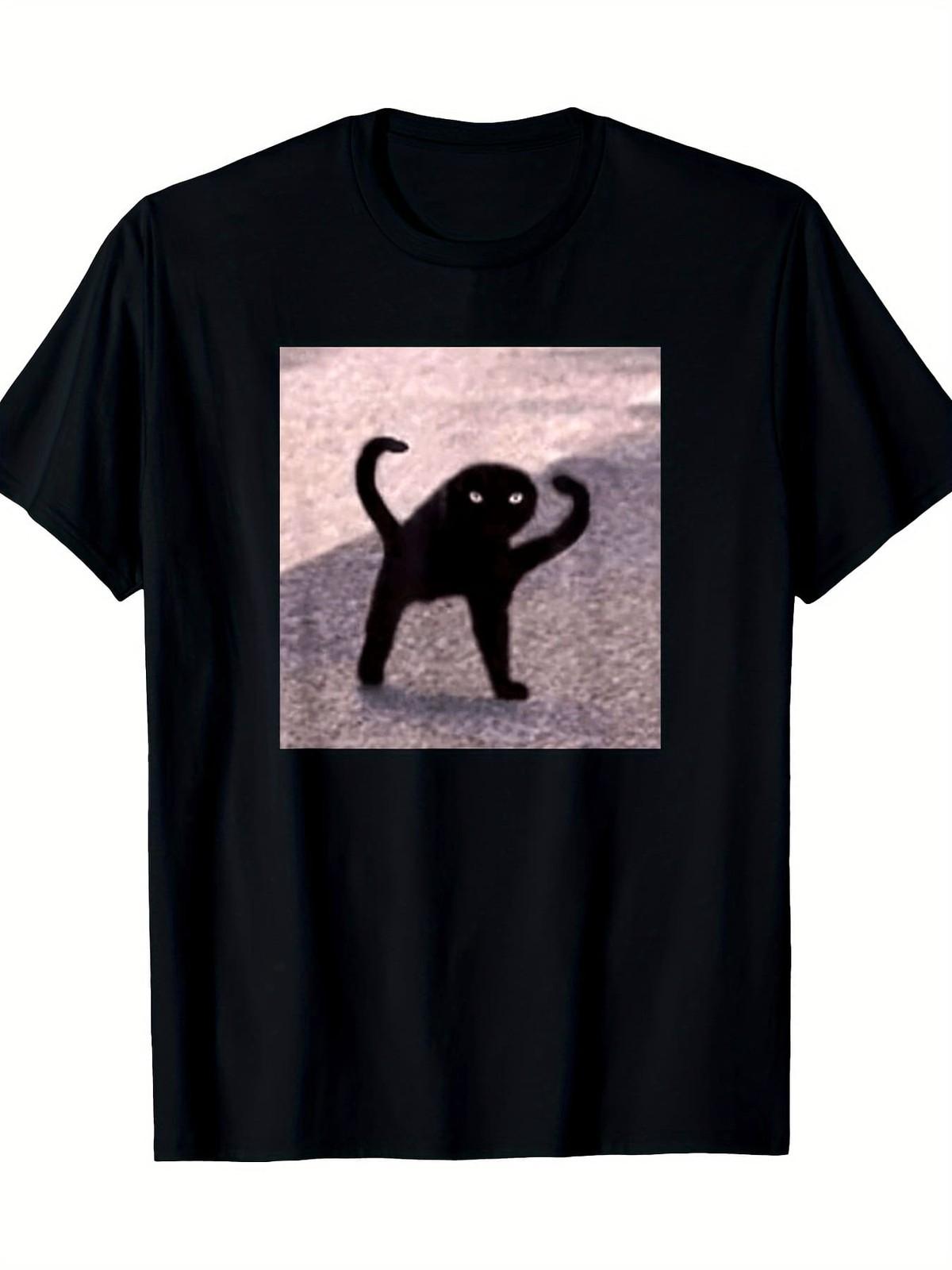 Cursed Cat Angry As Fuk Meme T-Shirt, Stylish Men s Cotton Tee L