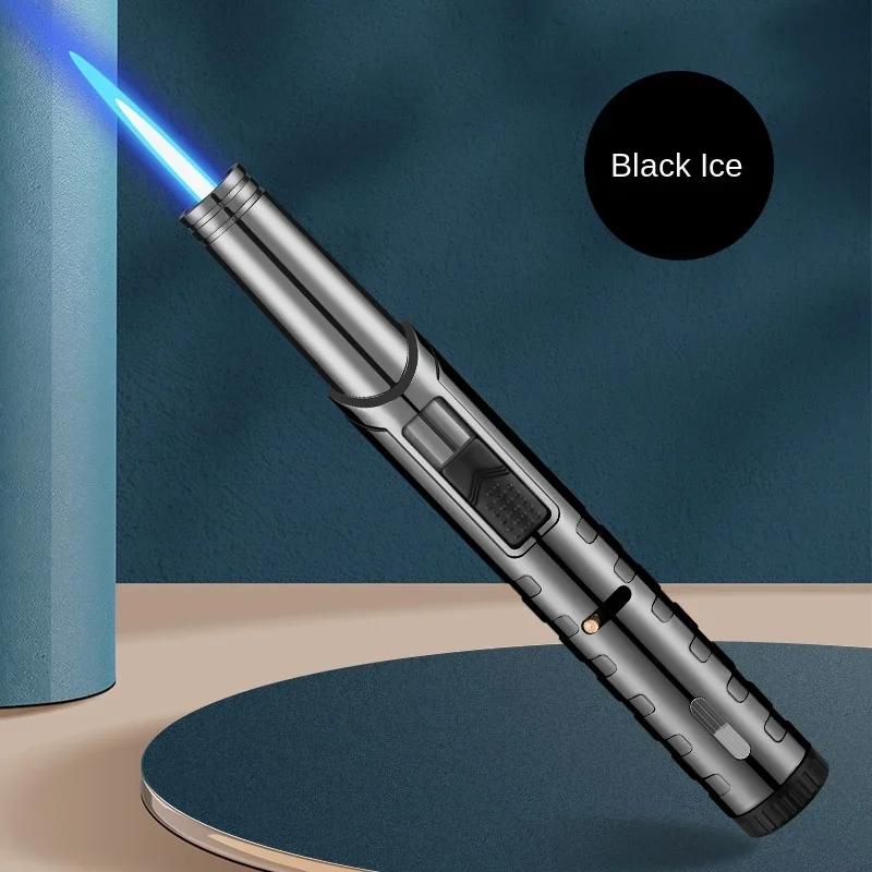 Metal Torch Windproof Lighter Refillable Pen Lighter Jet Flame Butane Lighter Kitchen BBQ Candle Camping Men's Gadget