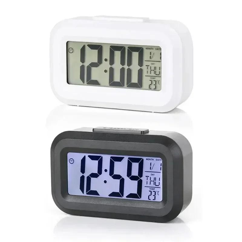 Led Digital Alarm Clock Backlight Data Times Calendar Desktop Multi-function Electronic Bedroom Decoration Desk Decorations Wall