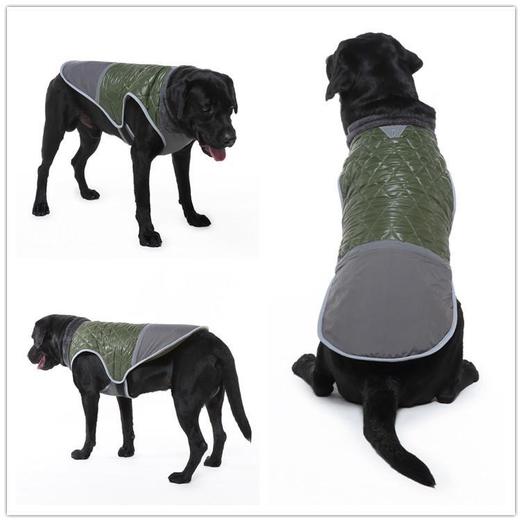 Meiqi Reflective Winter Jacket for Large Dogs - Pet Coat for Shiba Inu & Golden Retriever