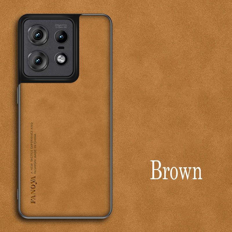 

For Moto Edge 50 Pro Neo Luxury Sheepskin Leather Shockproof Silicone Case For Motorola Edge 50 Pro Neo 50S Pro Phone Case Cover For Edge 50 Pro коричневый