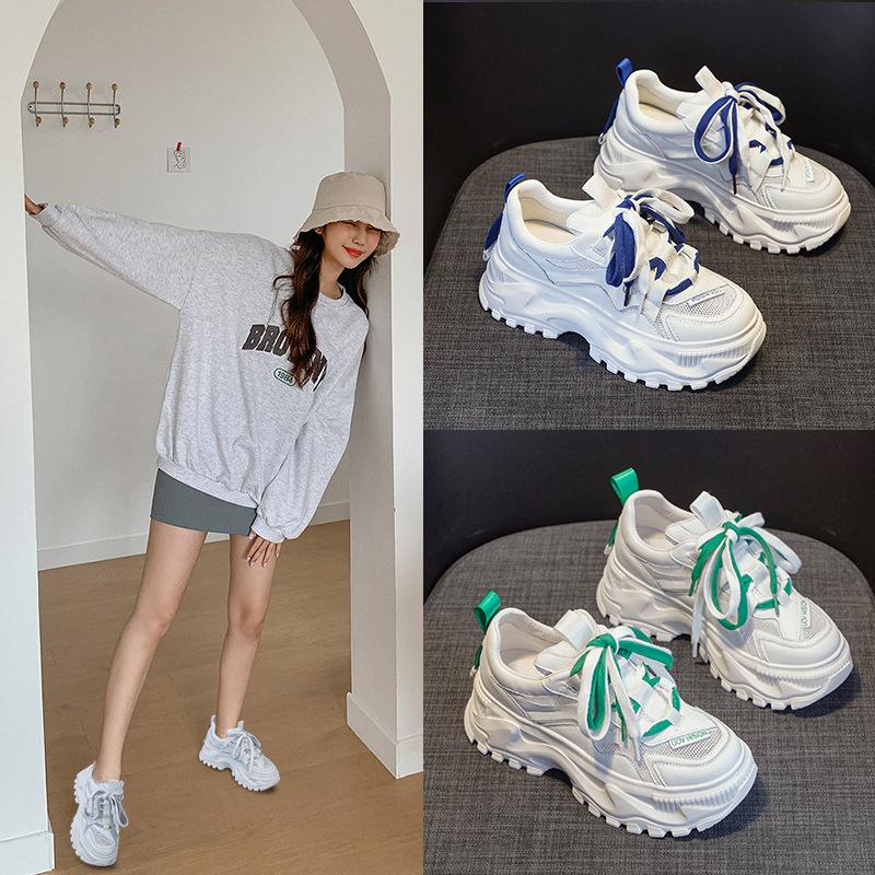 Dad Shoes Girl Autumn 2025 New Student Versatile Shoes ins Tide, Lightweight and Height, Little White Women's Shoes Casual