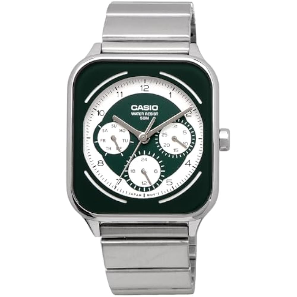 [CASIO Standard Round Rectangle 24 Hour Display Multifunction Analog Men's Watch MTP-M307D-3BV Gr...
