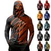 Camiseta Casual con Capucha de Manga Larga para Hombre con Protección Solar