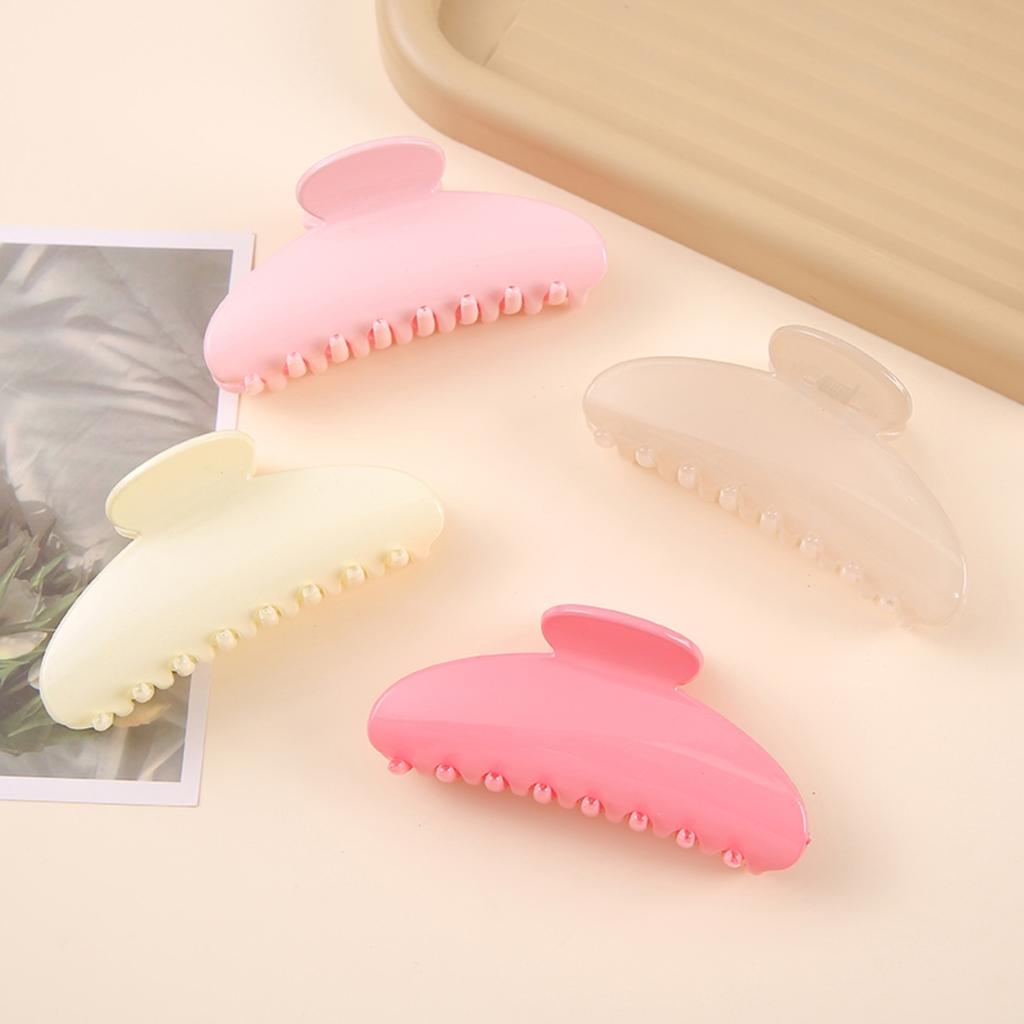 Dopamine Pink White Hair Claw Hair Clips for Ladies Girls Women's hair accessories