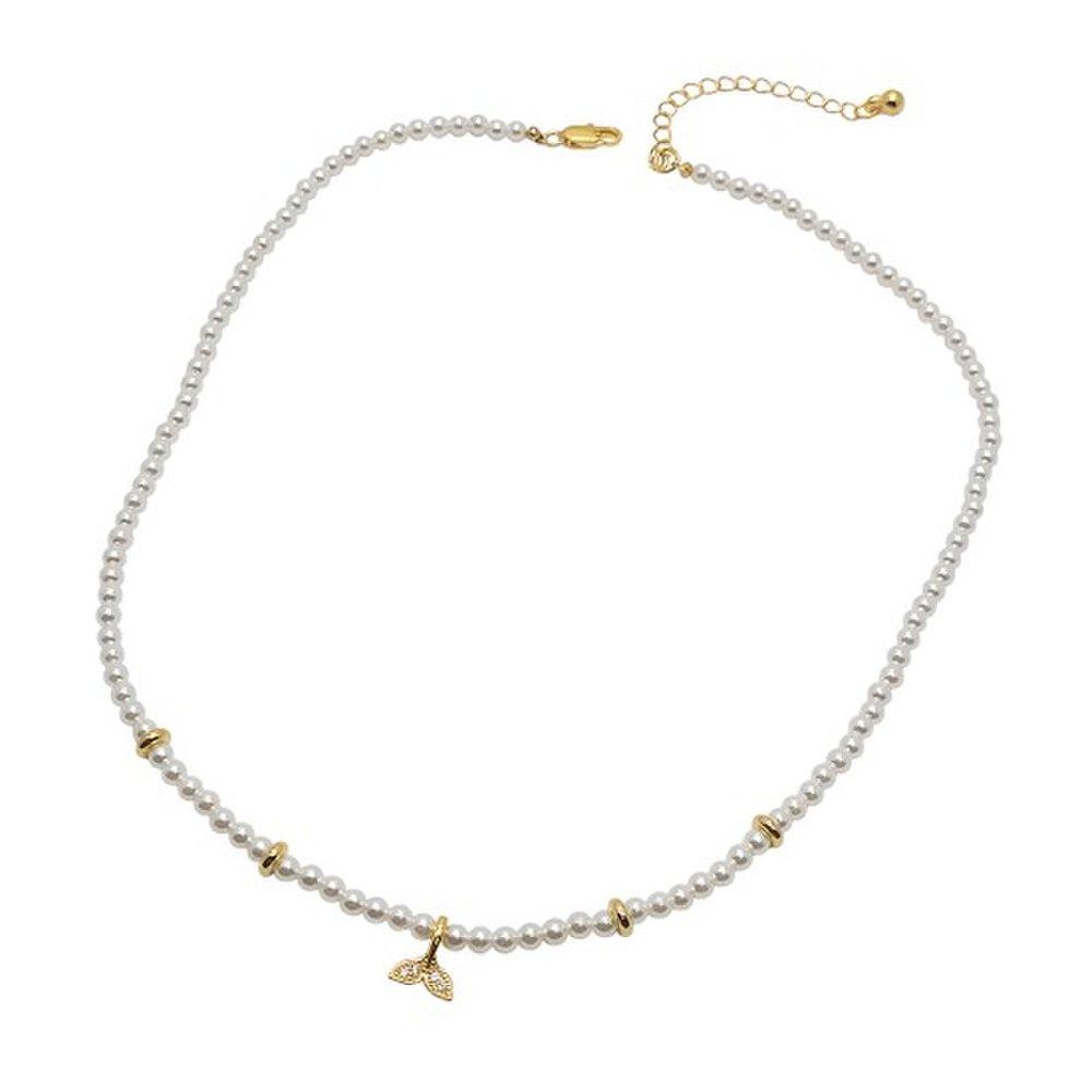 Dolphin Tail Pearl Necklace Nk161