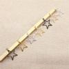 Nested Star Charms Multi Color Alloy Pendants For Double Star Themed Jewelry