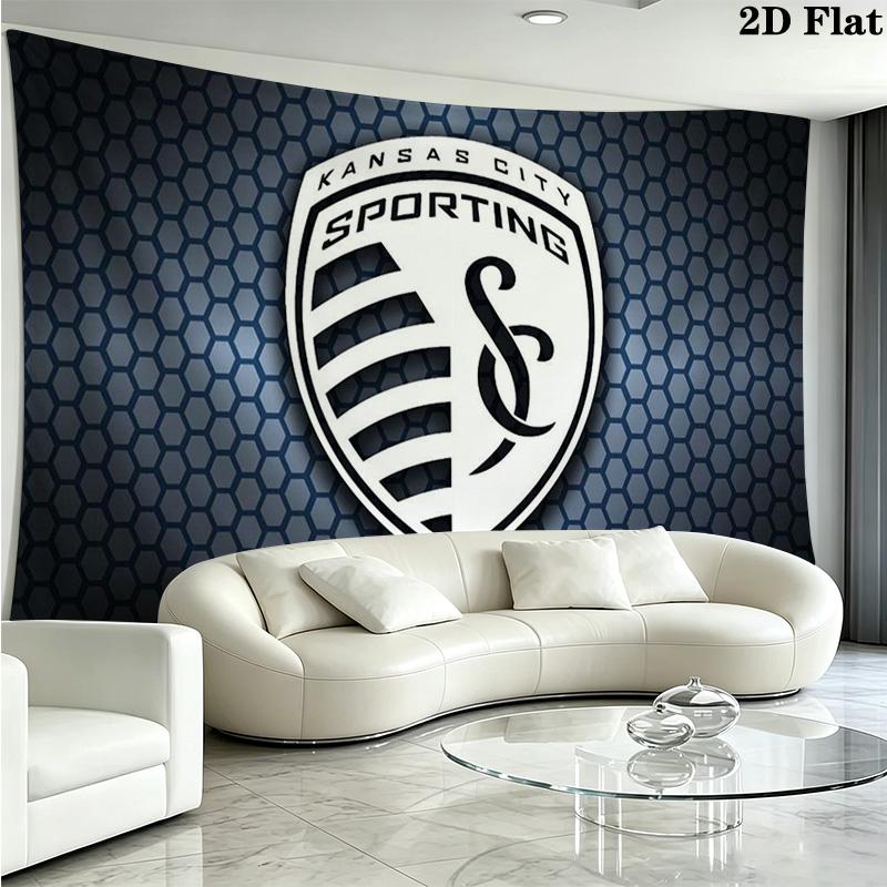 Sporting Kansas City Wall Tapestry Aesthetic Wall Hanging Printed Fabric Blanket Decorative Tapestries for Bedroom Living Room Home Decor