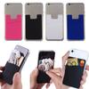 2Pcs Card Holder Silicone Phone Wallet Single-layer Multi-function for Bank Card