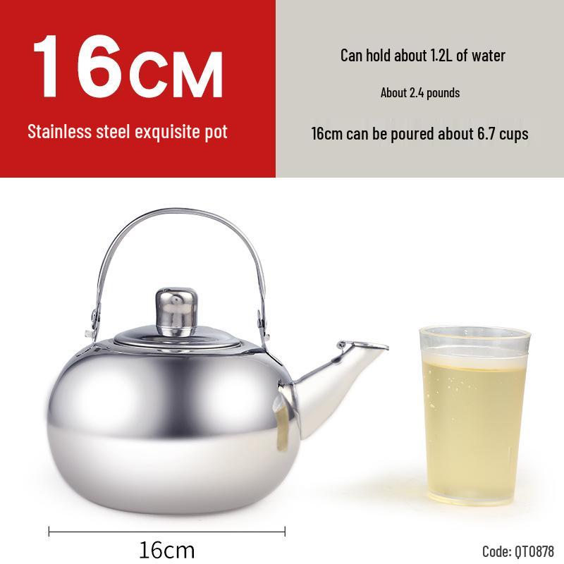 Large Capacity Stainless Steel Teapot - Ideal for Hotels, Restaurants, or Outdoor Use