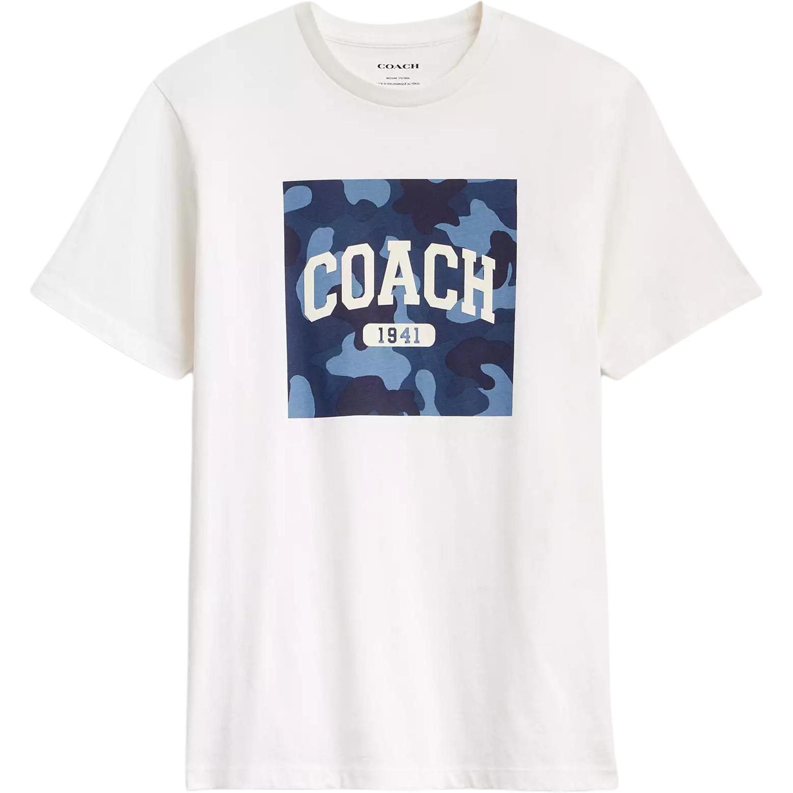 

Coach FW25 Camouflage Plaid Classic Short Sleeve T-Shirt Men tops CDN27-NFY M