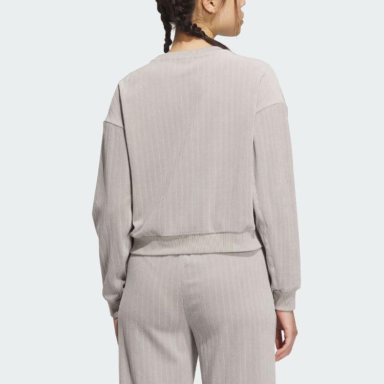 Adidas Lounge Sweatshirts Women's Light Gray Crew Neck Moderate Regular IW4034