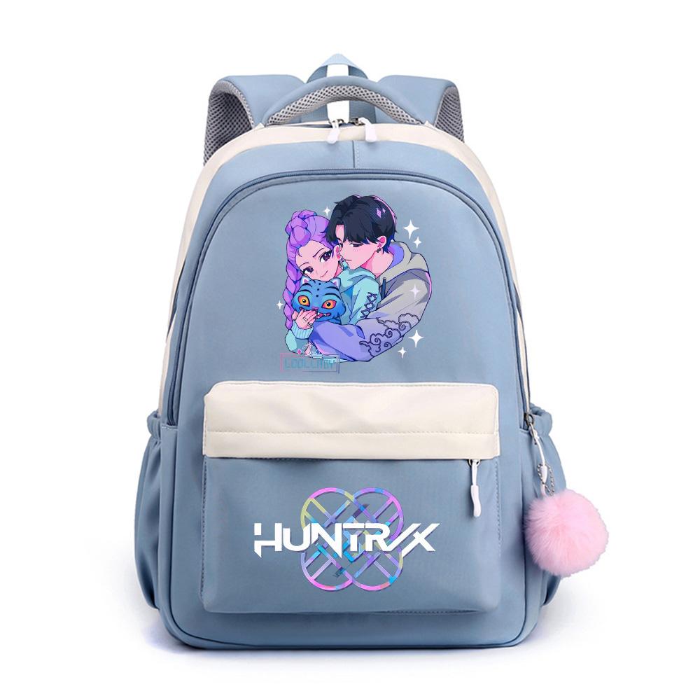 Söt K-Pop Tryckt Ryggsäck med Stor Kapacitet för Tonåring Student Flicka Pojke Skolväska Bokväska Barnpresent Kvinnor Vattentät Resväska Mochila