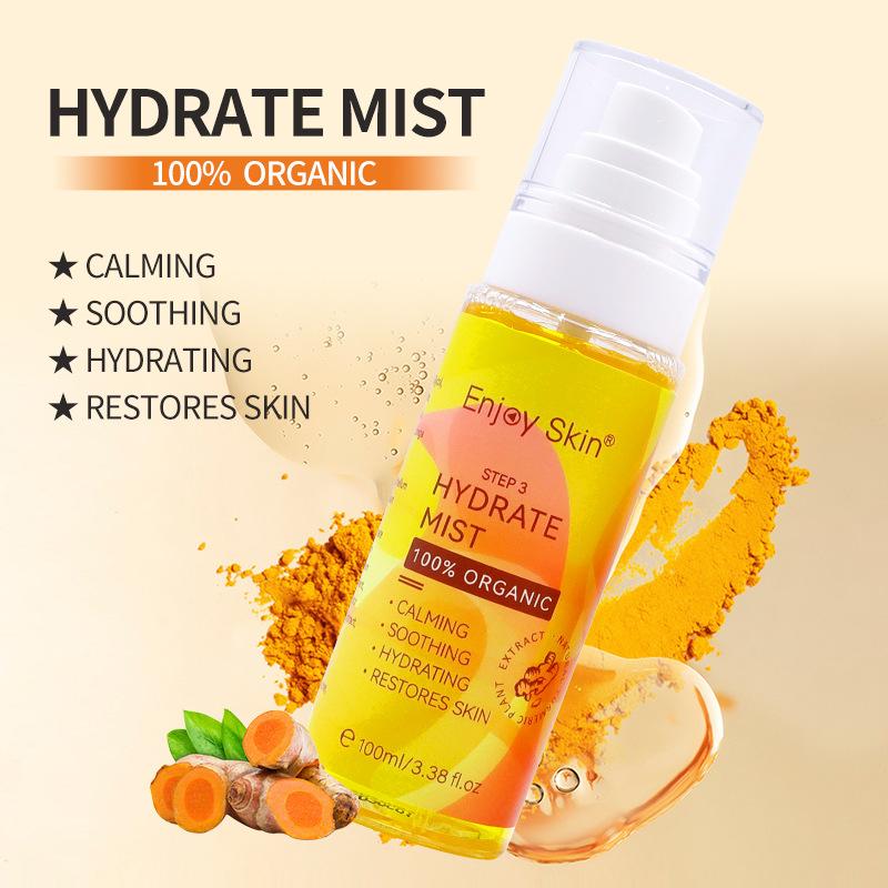 Turmeric Toner Hydrating Brightening Essence Water for Wet Compress Skin Repair Skincare