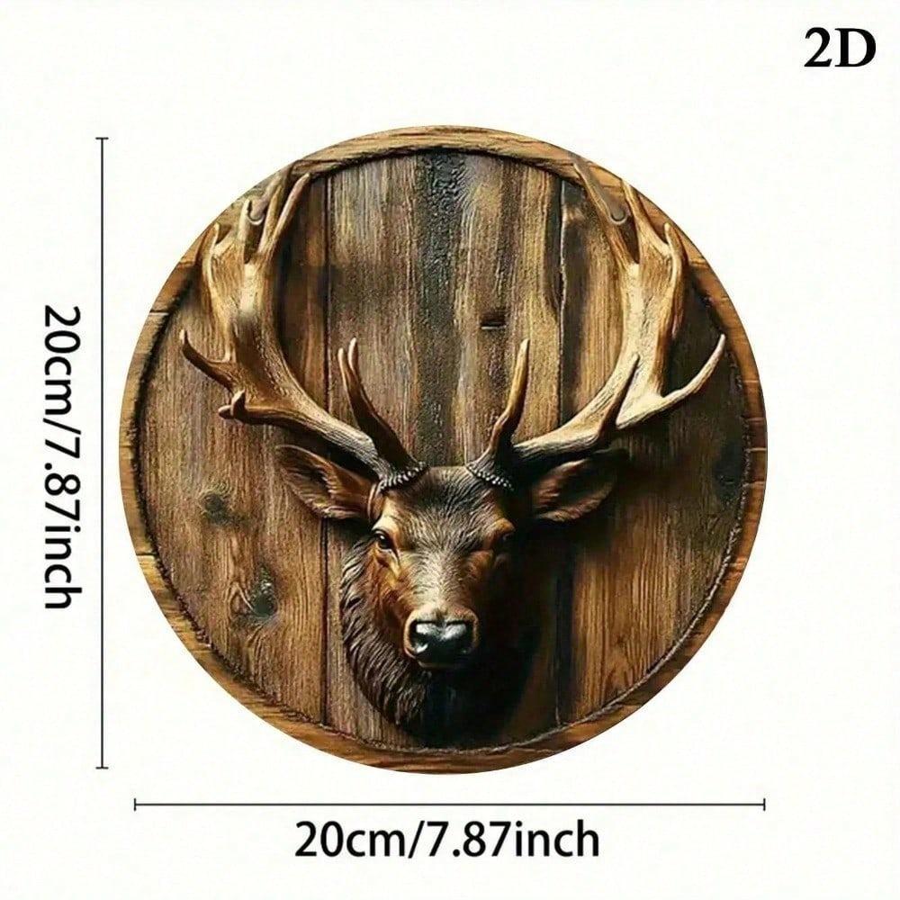 Metal Wall Decor Deer Antlers Rustic Deer Head Farmhouse Art