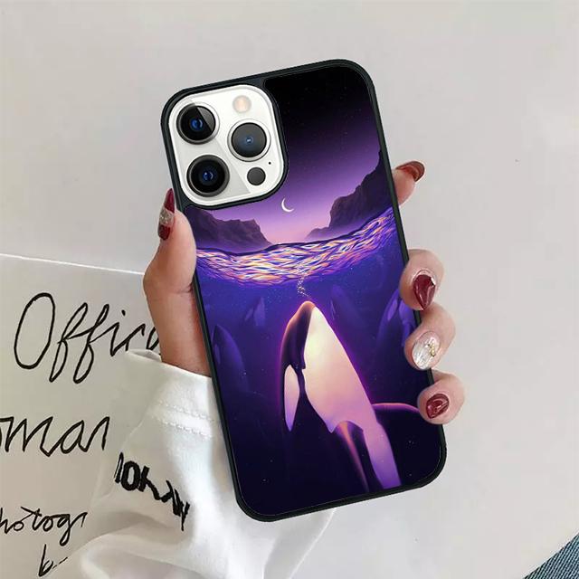 Killerwale Ozeantiere Telefonhülle für iPhone 11 12 13 14 Pro Max Mini Cover für iPhone X XS Max XR 5 6 7 8 Plus Coque
