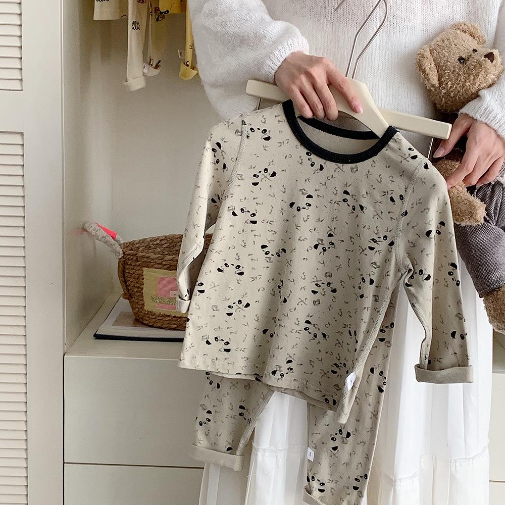 Kinoakiu Kinder Pyjama-Set im koreanischen Stil - Warm, Niedlich, Unisex Schlafbekleidungs-Accessoires