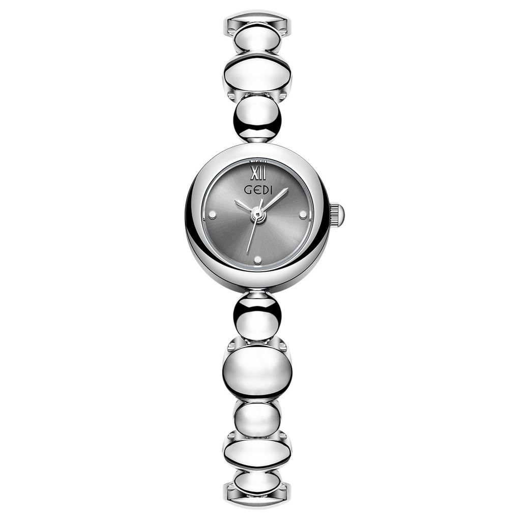 Vintage Womens Watch With Metal Bead Chain Quartz For Office Wear