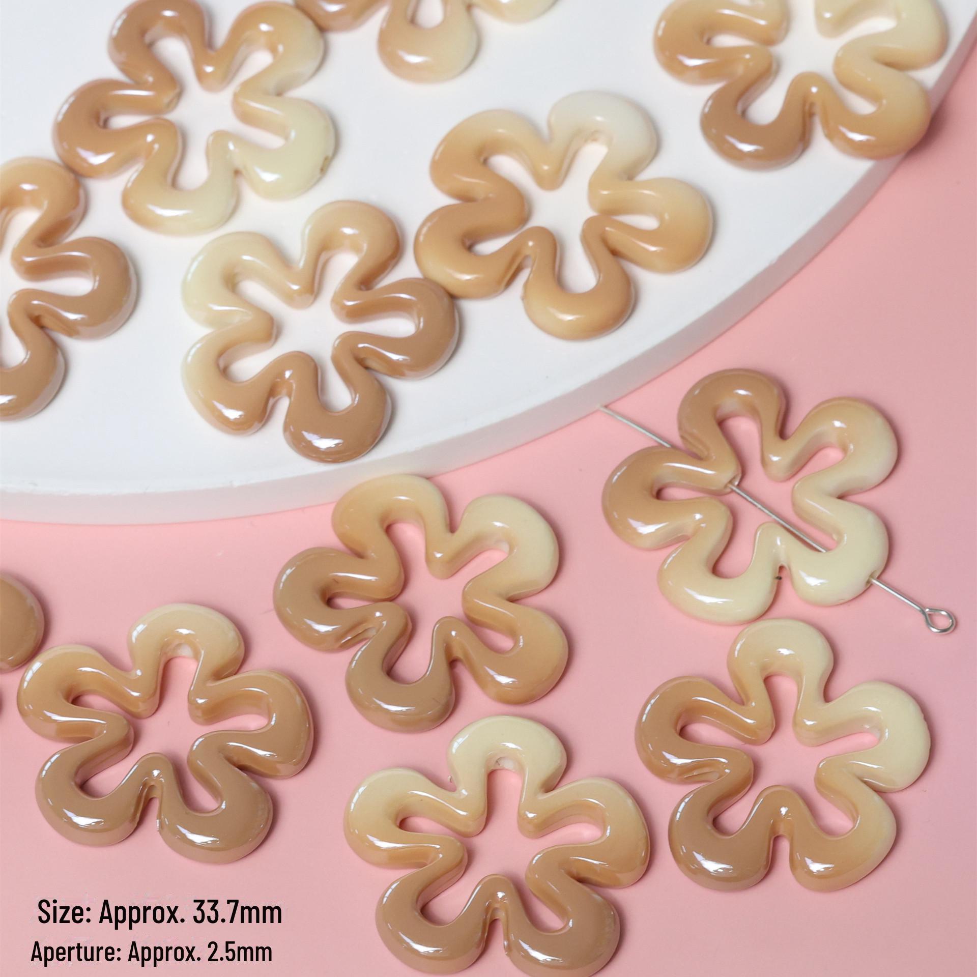 

Симпатичное кофейное ожерелье из акриловых бусин с бабочками и цветами для самостоятельного изготовления цепочек для мобильных телефонов