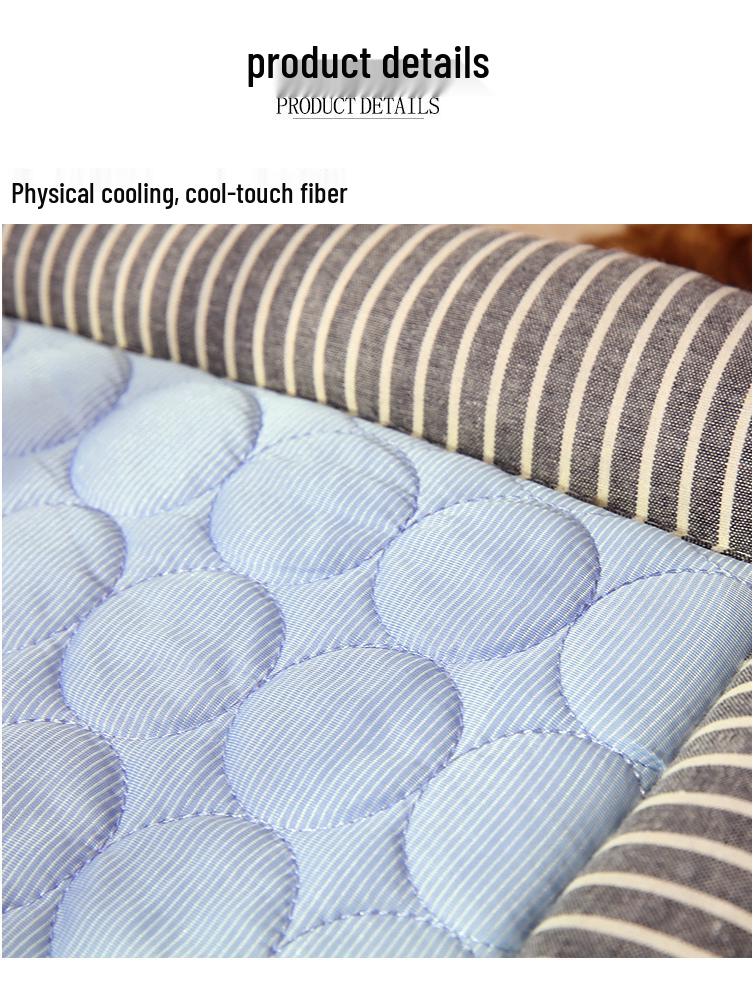 Breathable Summer Cooling Pet Mat for Cats & Dogs - Cotton Comfort for Medium & Small Breeds