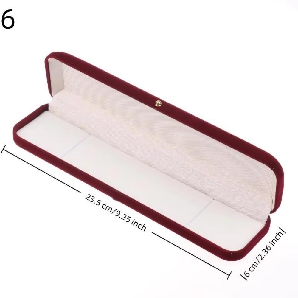 Flocking Jewelry Box Red Packaging Box Luxury Display Storage Box  Jewelry Case