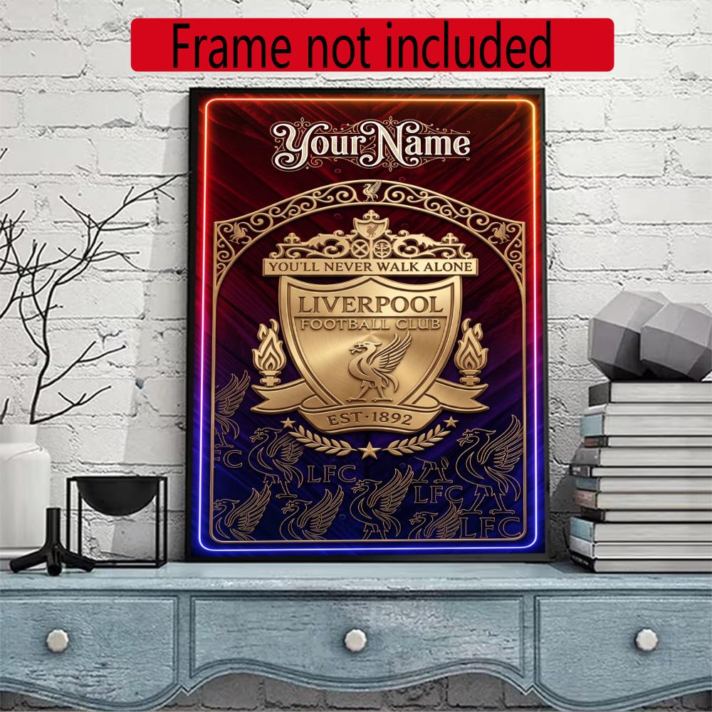 Liverpool Team Personalized Name Round Diamond Painting Kit Diamond Embroidery Painting Rhinestones Mosaic Frameless Handwork Decoration Arts