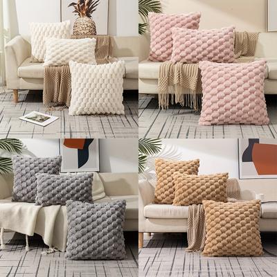 1 peça Capa de Almofada Decorativa Quadrada - Estampa Vibrante de um Lado, Fechamento com Zíper, Tecido Macio
