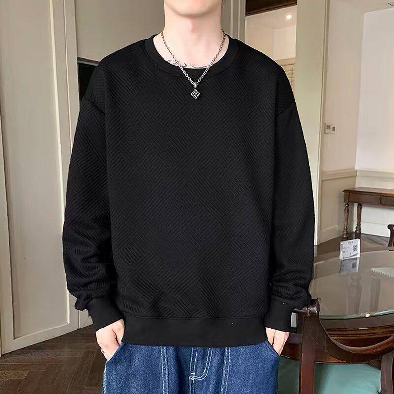 2026 New Autumn Retro Solid Color Loose Fit Versatile Casual Jacket Trendy American Men's Hoodie