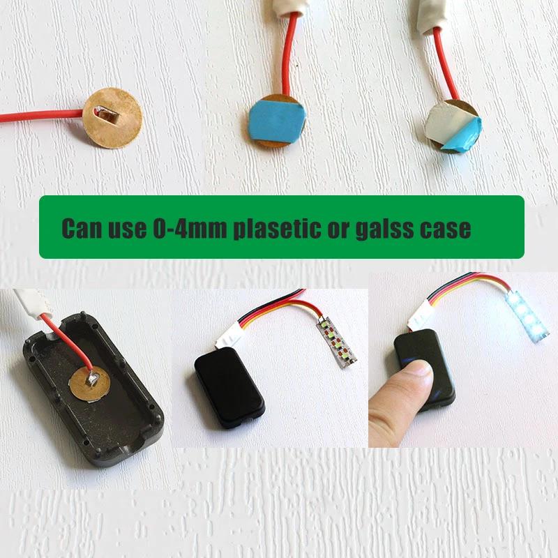 MINI Touch Sensor Switch 3.7-24V 2.5A Dual Mode Touch Control for LED Light/Water Level 4mm Plastic/Glass Panel