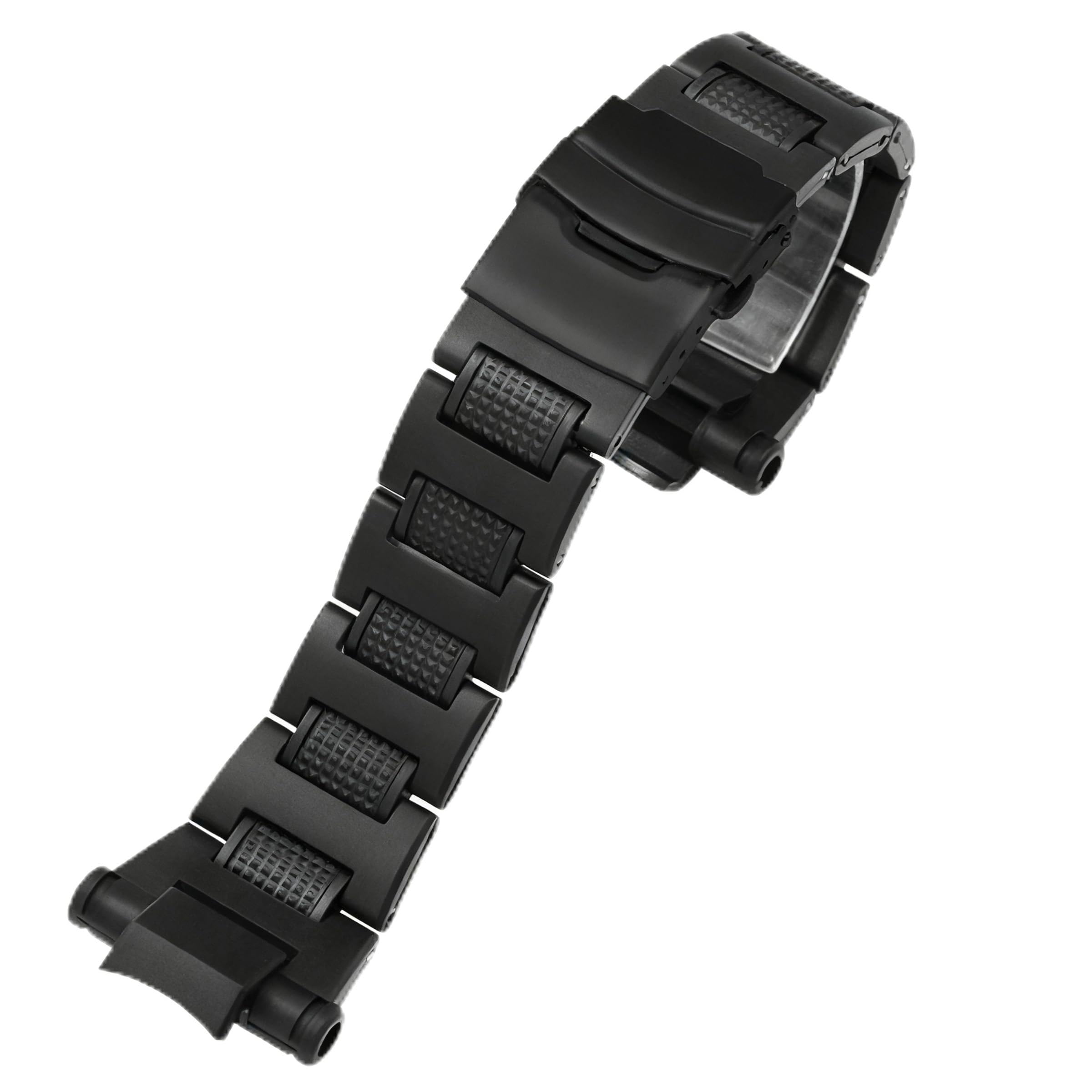 

[Tyqzor] Совместимый ремешок для часов G-SHOCK GA-1000GA-1100GW-A1100GW-A1000, Пластик + Сталь, Выпуклая форма, Мужской, Черный, Запасной ремешок