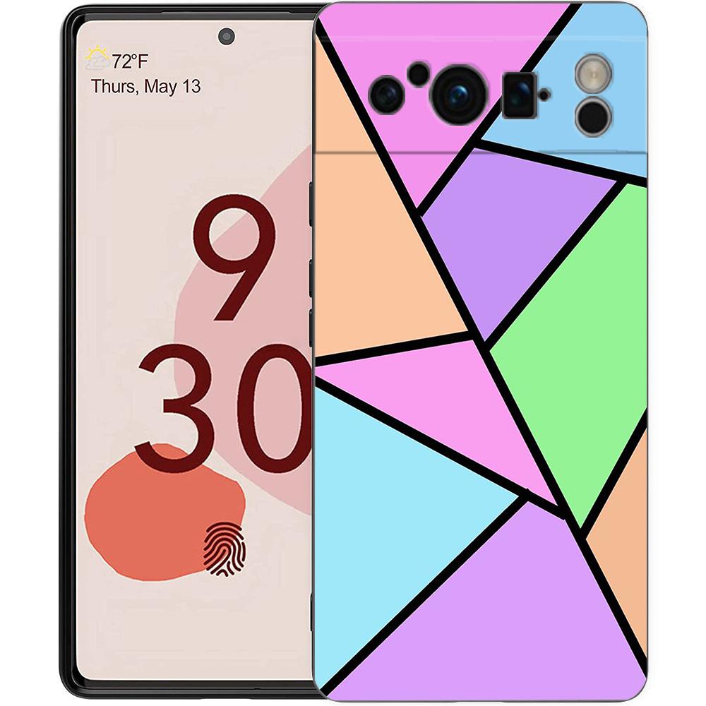 For Google Pixel 10 Pro Phone Case Pixel 9 Pro XL TPU Case Pixel 8 Pro 9A 8A 7A 7 6A 6 Pro Soft Cover Color Geometry Marble