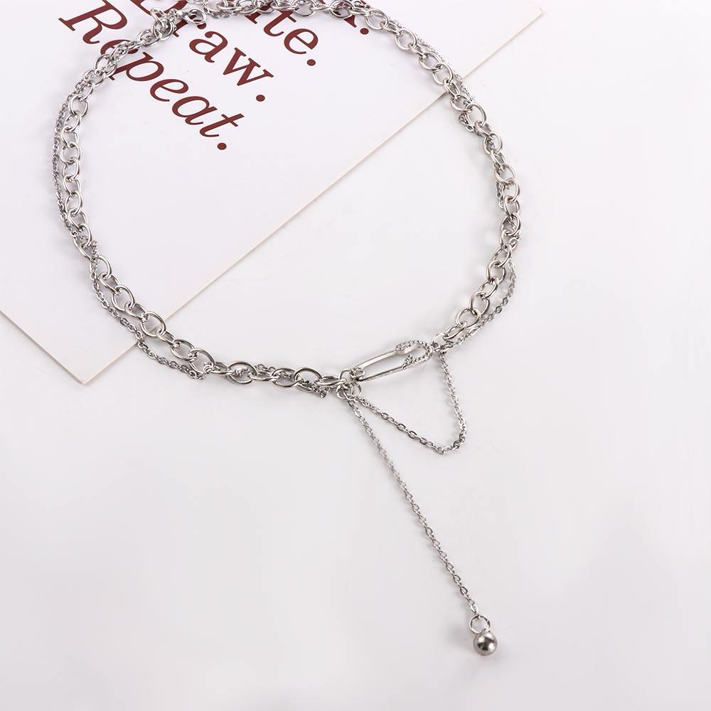 luxury Dainty Party Jewelry Sweater Necklace Korean Style Pendant Necklace Women Clavicle Chain