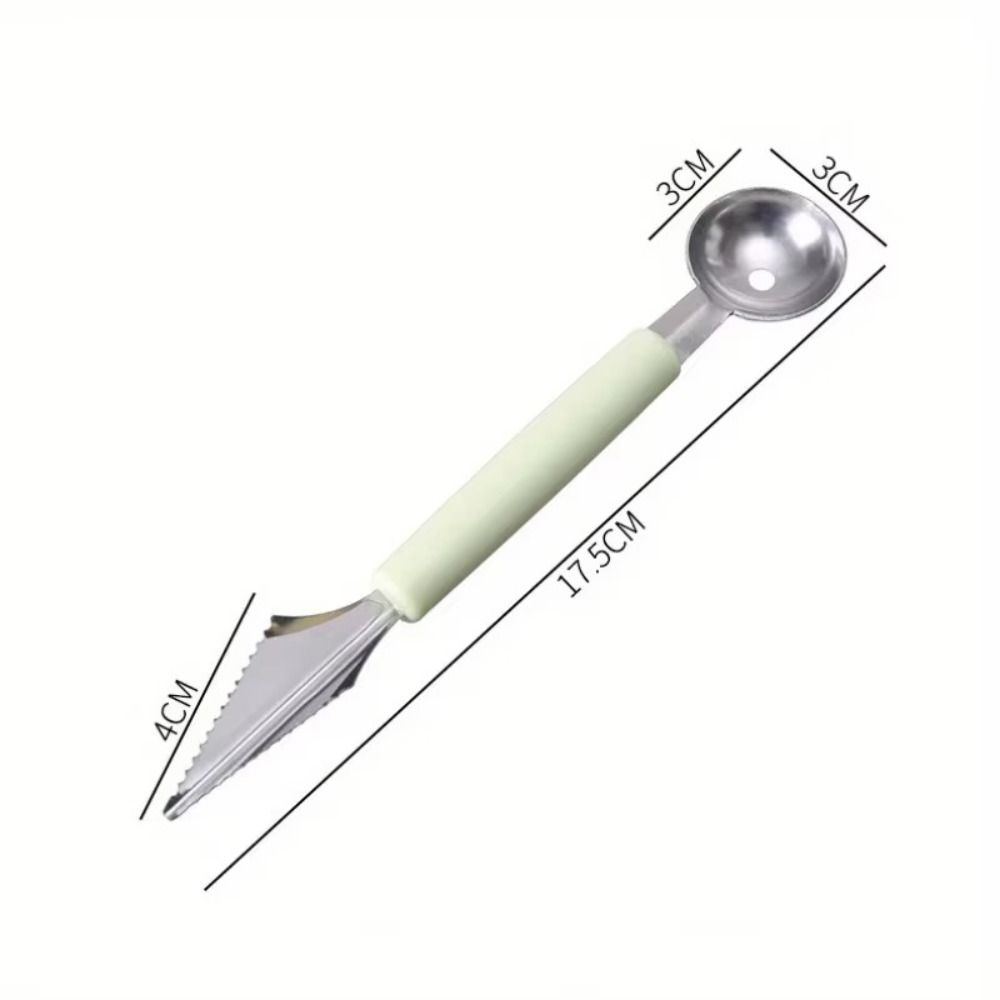 Doppelendiger Fruchtschäler aus Edelstahl Wiederverwendbarer Fruchtkugelausstecher 2024 Küchenutensil