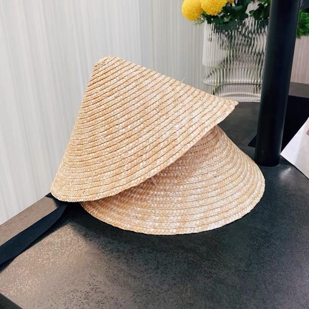 Korean Kids Sun Hat Big Brim Straw Visor Cap for Children Girls Straw Hat  Seaside Vacation