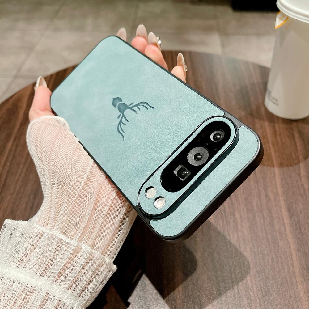 Retre Hirschkopf Leder Handyhülle Für Google Pixel 10 9 Pro XL 8 7 Pro 8A 7A Hülle Cover für Pixel 9Pro 9A 10Pro 8Pro 7Pro